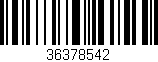 Código de barras (EAN, GTIN, SKU, ISBN): '36378542'