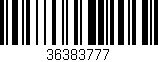 Código de barras (EAN, GTIN, SKU, ISBN): '36383777'