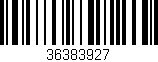 Código de barras (EAN, GTIN, SKU, ISBN): '36383927'