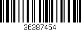 Código de barras (EAN, GTIN, SKU, ISBN): '36387454'