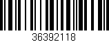 Código de barras (EAN, GTIN, SKU, ISBN): '36392118'