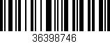 Código de barras (EAN, GTIN, SKU, ISBN): '36398746'