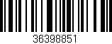 Código de barras (EAN, GTIN, SKU, ISBN): '36398851'