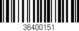Código de barras (EAN, GTIN, SKU, ISBN): '36400151'