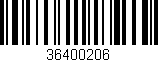 Código de barras (EAN, GTIN, SKU, ISBN): '36400206'