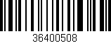 Código de barras (EAN, GTIN, SKU, ISBN): '36400508'