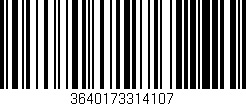 Código de barras (EAN, GTIN, SKU, ISBN): '3640173314107'