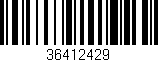 Código de barras (EAN, GTIN, SKU, ISBN): '36412429'