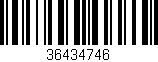 Código de barras (EAN, GTIN, SKU, ISBN): '36434746'