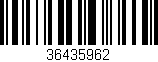 Código de barras (EAN, GTIN, SKU, ISBN): '36435962'
