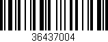 Código de barras (EAN, GTIN, SKU, ISBN): '36437004'