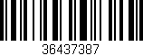 Código de barras (EAN, GTIN, SKU, ISBN): '36437387'