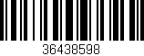 Código de barras (EAN, GTIN, SKU, ISBN): '36438598'