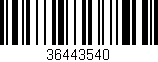 Código de barras (EAN, GTIN, SKU, ISBN): '36443540'