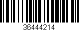 Código de barras (EAN, GTIN, SKU, ISBN): '36444214'