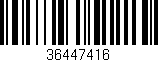 Código de barras (EAN, GTIN, SKU, ISBN): '36447416'