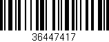 Código de barras (EAN, GTIN, SKU, ISBN): '36447417'