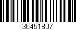 Código de barras (EAN, GTIN, SKU, ISBN): '36451807'