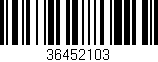 Código de barras (EAN, GTIN, SKU, ISBN): '36452103'