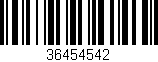 Código de barras (EAN, GTIN, SKU, ISBN): '36454542'