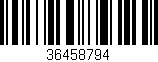 Código de barras (EAN, GTIN, SKU, ISBN): '36458794'