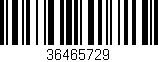 Código de barras (EAN, GTIN, SKU, ISBN): '36465729'