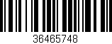 Código de barras (EAN, GTIN, SKU, ISBN): '36465748'
