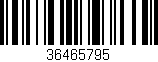 Código de barras (EAN, GTIN, SKU, ISBN): '36465795'