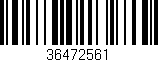 Código de barras (EAN, GTIN, SKU, ISBN): '36472561'