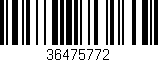 Código de barras (EAN, GTIN, SKU, ISBN): '36475772'