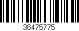 Código de barras (EAN, GTIN, SKU, ISBN): '36475775'