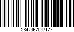 Código de barras (EAN, GTIN, SKU, ISBN): '3647667037177'