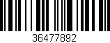 Código de barras (EAN, GTIN, SKU, ISBN): '36477892'