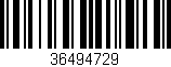 Código de barras (EAN, GTIN, SKU, ISBN): '36494729'