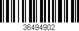 Código de barras (EAN, GTIN, SKU, ISBN): '36494902'
