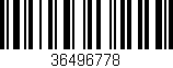 Código de barras (EAN, GTIN, SKU, ISBN): '36496778'