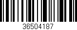 Código de barras (EAN, GTIN, SKU, ISBN): '36504187'