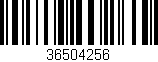 Código de barras (EAN, GTIN, SKU, ISBN): '36504256'