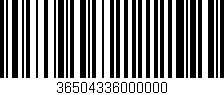 Código de barras (EAN, GTIN, SKU, ISBN): '36504336000000'