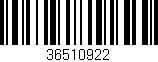 Código de barras (EAN, GTIN, SKU, ISBN): '36510922'