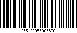 Código de barras (EAN, GTIN, SKU, ISBN): '365120056005630'