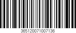 Código de barras (EAN, GTIN, SKU, ISBN): '365120071007136'