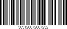 Código de barras (EAN, GTIN, SKU, ISBN): '365120072007232'