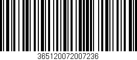 Código de barras (EAN, GTIN, SKU, ISBN): '365120072007236'