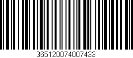 Código de barras (EAN, GTIN, SKU, ISBN): '365120074007433'
