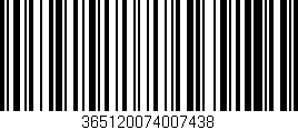 Código de barras (EAN, GTIN, SKU, ISBN): '365120074007438'