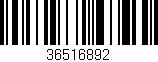 Código de barras (EAN, GTIN, SKU, ISBN): '36516892'