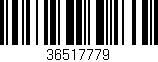 Código de barras (EAN, GTIN, SKU, ISBN): '36517779'
