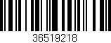 Código de barras (EAN, GTIN, SKU, ISBN): '36519218'