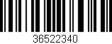 Código de barras (EAN, GTIN, SKU, ISBN): '36522340'